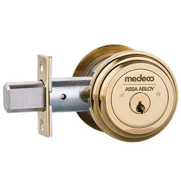 MEDECO: Maxum BiAxial Dbl. Deadbolt - 2-3/8" - Gold